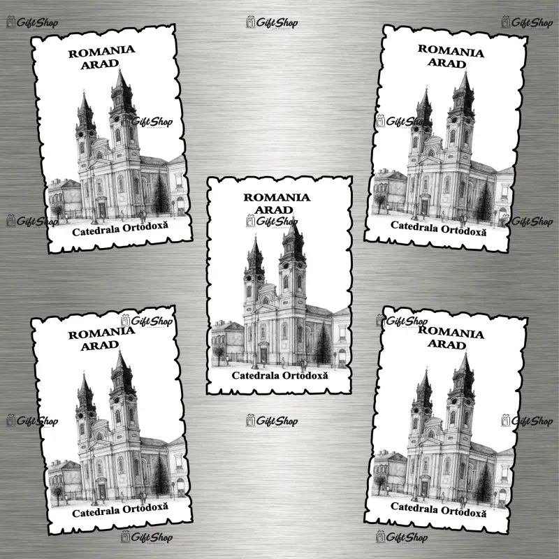 Arad, romania, catedrala ortodoxa veche, magnet frigider mgs009